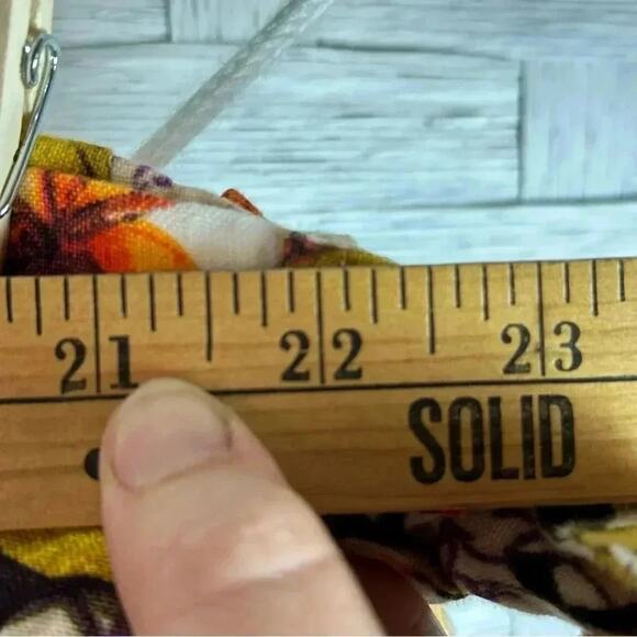 Chico's Petite Linen Floral Sarong Faux-Wrap Skirt travel, colorful plus size - Picture 10 of 13